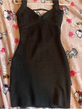 WOW couture Black Mini Bandage Dress